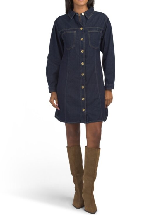 LEA Dresses & Skirts - LEA Long Sleeve Denim Mini Dress